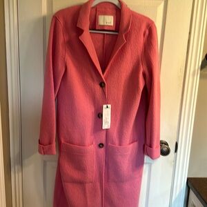 Oui Women's Chic Pink Trench Coat